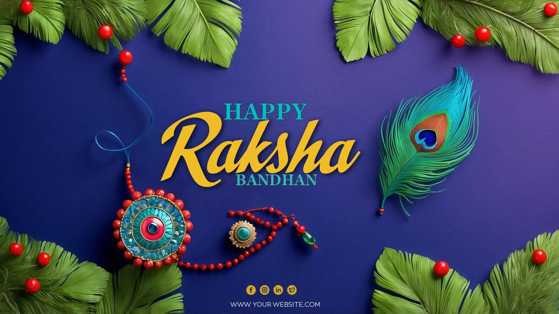 Luxurious Raksha Bandhan Festival Greeting PSD